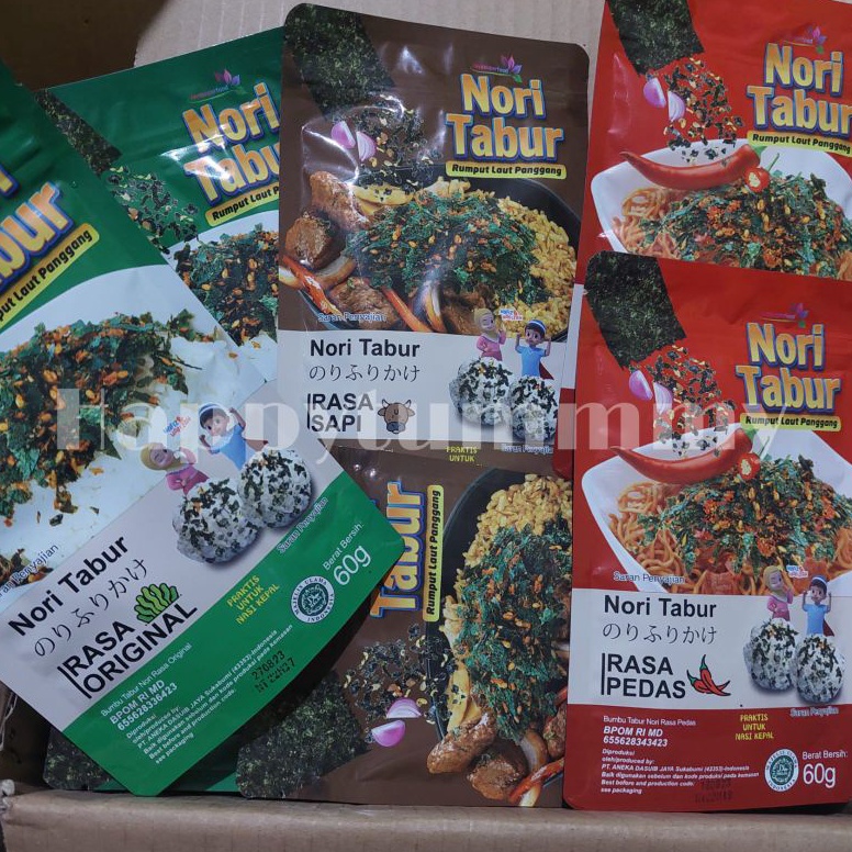 

COD TERMURAH HPT NoriGo Tabur Rumput Laut Panggang ROASTED 6g Halal