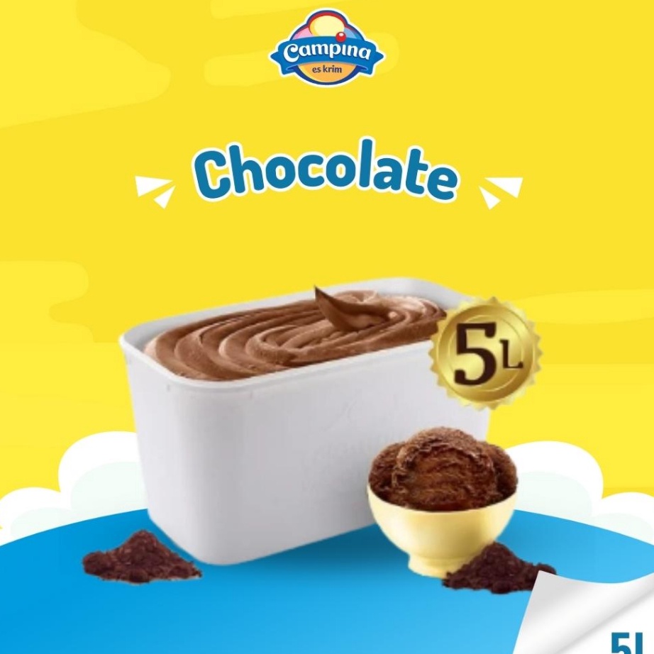 

TERBARU Ice Cream Campina 5 Liter Swiss Style Chocolate Es Krim