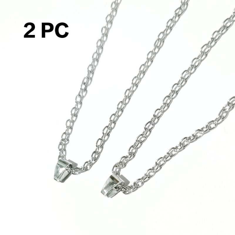 2PC Kalung Rantai Polos Untuk Membuat Aksesoris