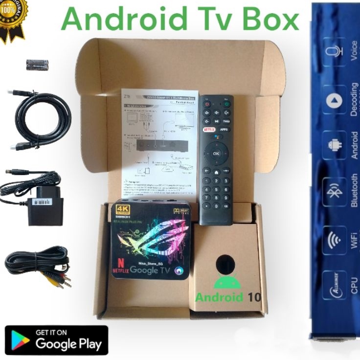 el Terkini New STB Android TV BOX OS 1 RAM 28GB ZTE V5 Root Sudah Unlock Full Aplikasi  j Special Ed