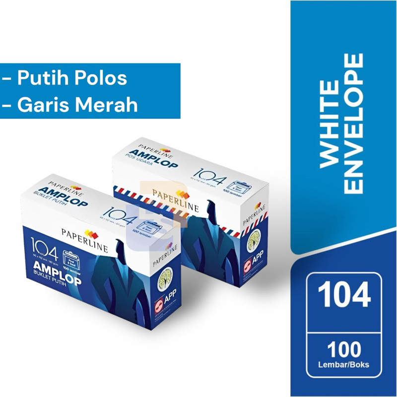 

Amplop Paperline 104 Putih Polos & Garis Merah - 1 Kotak