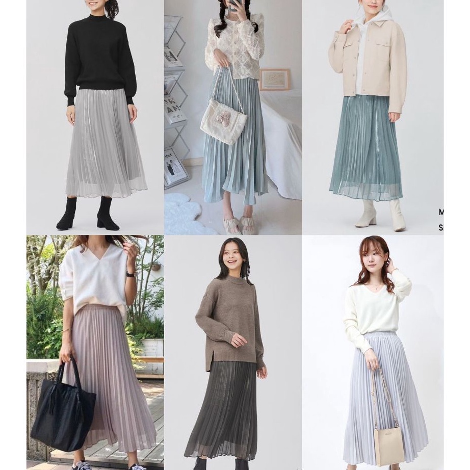 55 COD GU Shinny Pleated Skirt