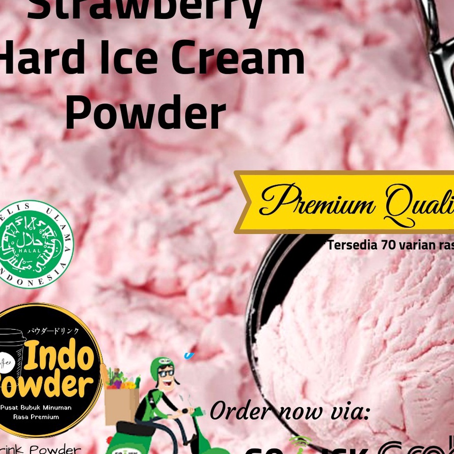 

MEGA SALE Strawberry HARD ICE CREAM Powder 1Kg Bubuk Ice Cream Strawberry 1Kg