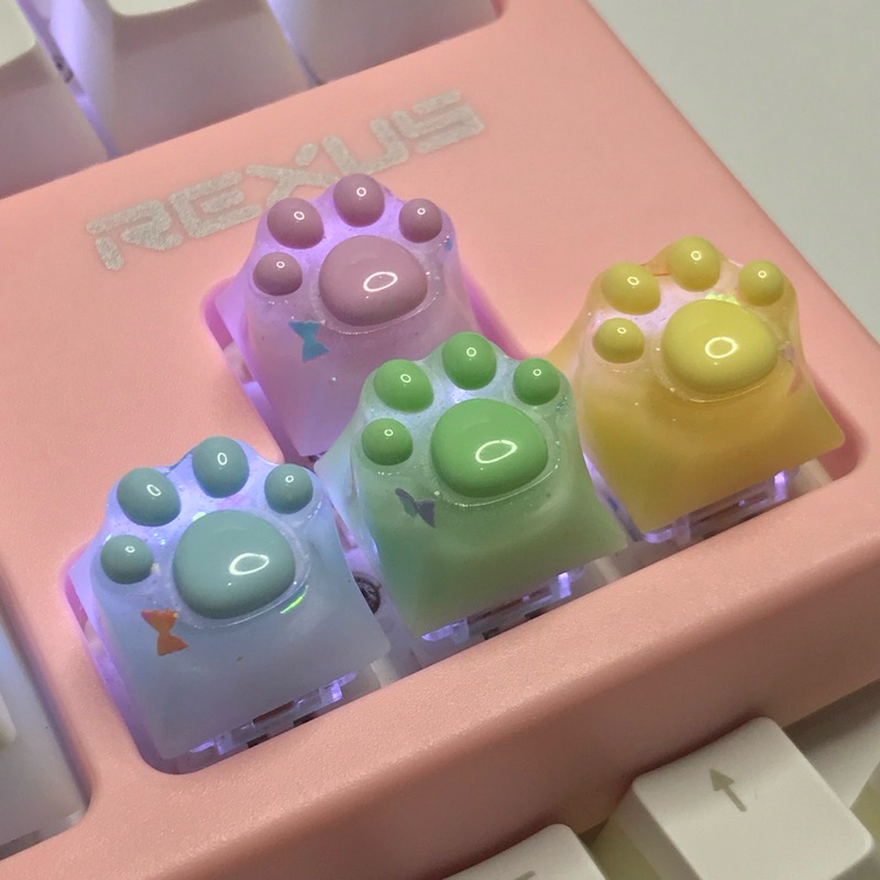 Artisan Keycaps Resin || Jelly Paw || Mechanical Keyboard || kucing