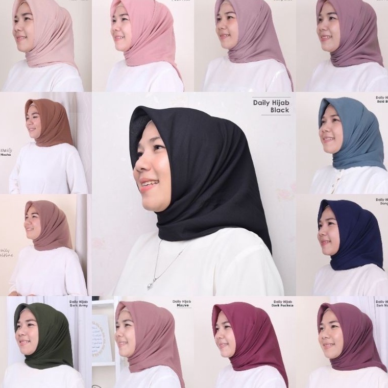 TERBARU Daily Hijab Square by Hijab Mamah icis  Koleksi 1