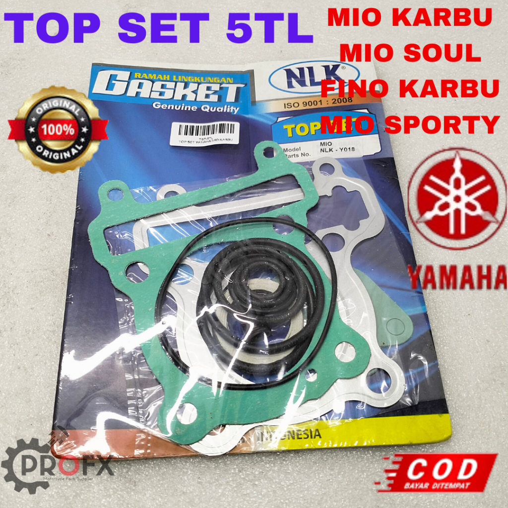 PACKING TOP SET 5TL YAMAHA MIO KARBU MIO SOUL MIO SPORTY FINO KARBU KUALITAS ORIGINAL PAKING PAKEN G