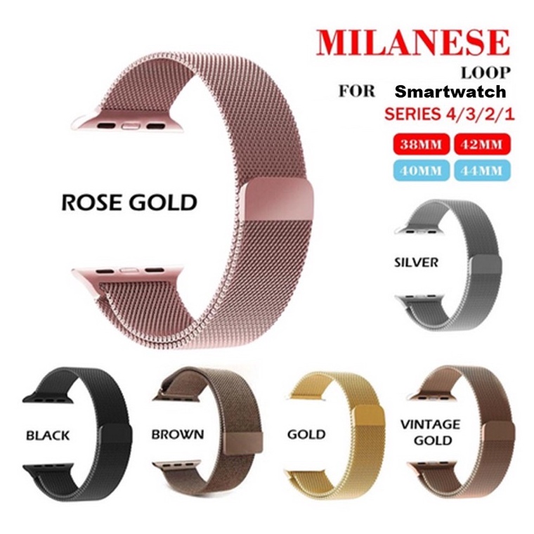 RSN Tali Jam baja Strap Smart Watch  Watch  iwatch Series 42444549MM Bahan Milanese Loop Apple Watch