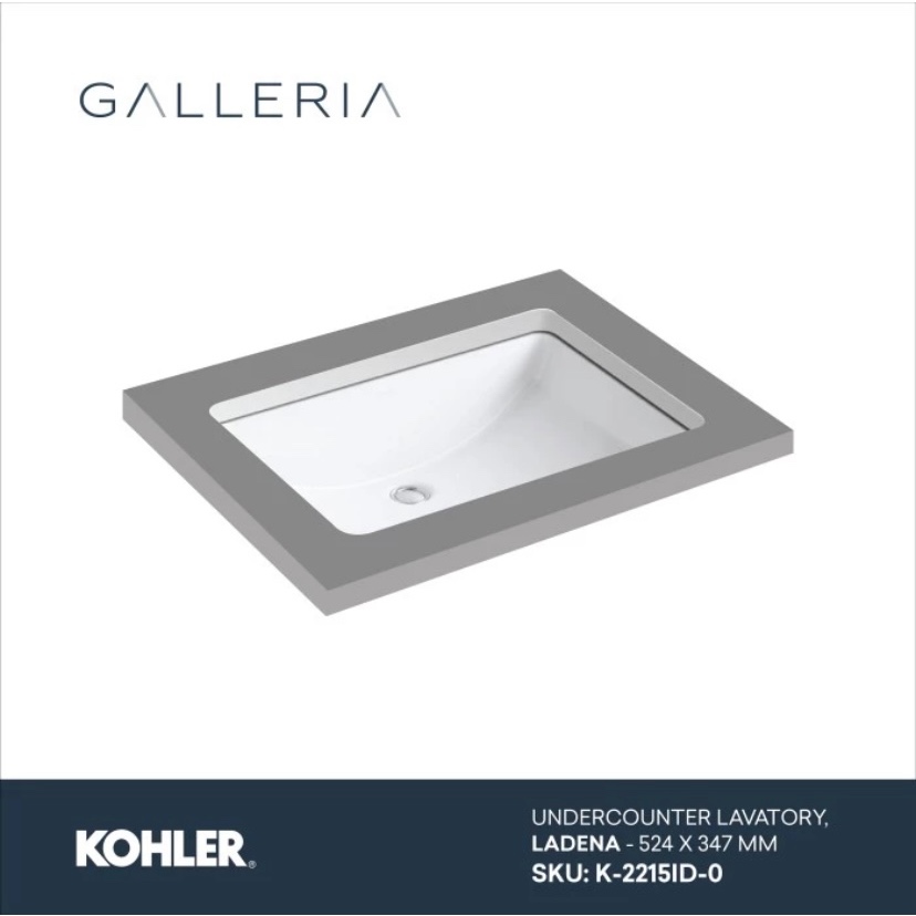 Kohler Lavatory Ladena Undercounter K-2215ID-0/ Kohler Wastafel