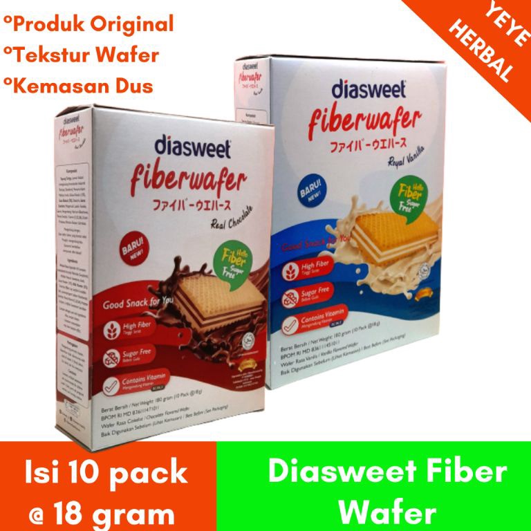 

BAYAR DITEMPAT Diasweet Fiber Wafer 18 gram