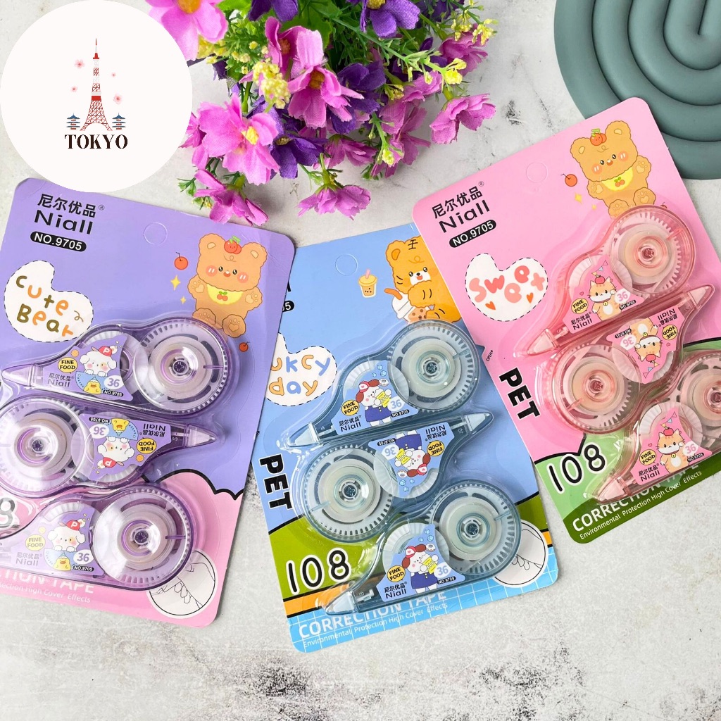 

Tipex Nial 3 in 1 Kucing CT-1049 Correction Tape Stationary