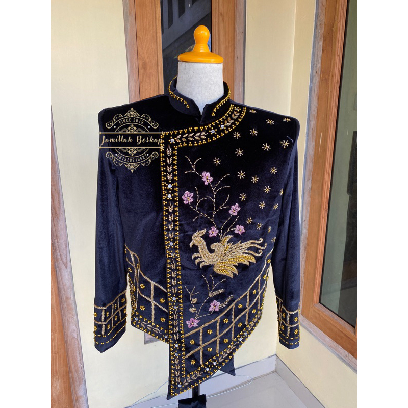 Beskap pengantin sikep bludru || Beskap pengantin bludru || Beskap sikep bludru || Beskap hitam mera