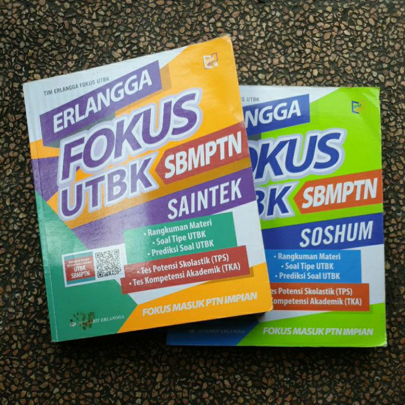 Buku Soal Erlangga Fokus UTBK SBMPTN Saintek.Soshum Original Bekas