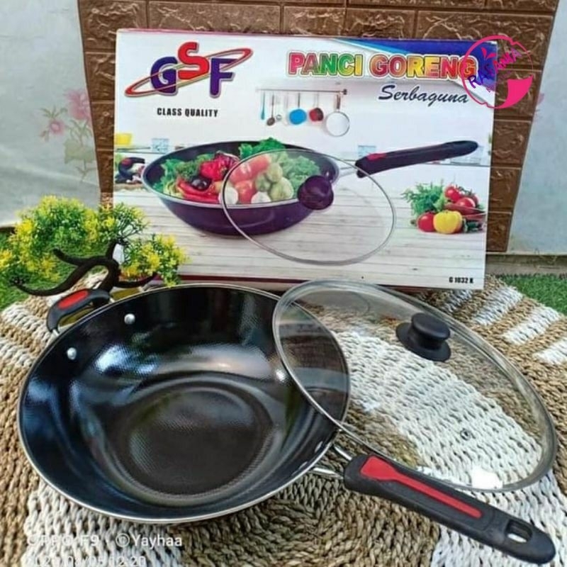 Panci Goreng GSF Serbaguna UK 32cm G-1032 K Tutup Kaca