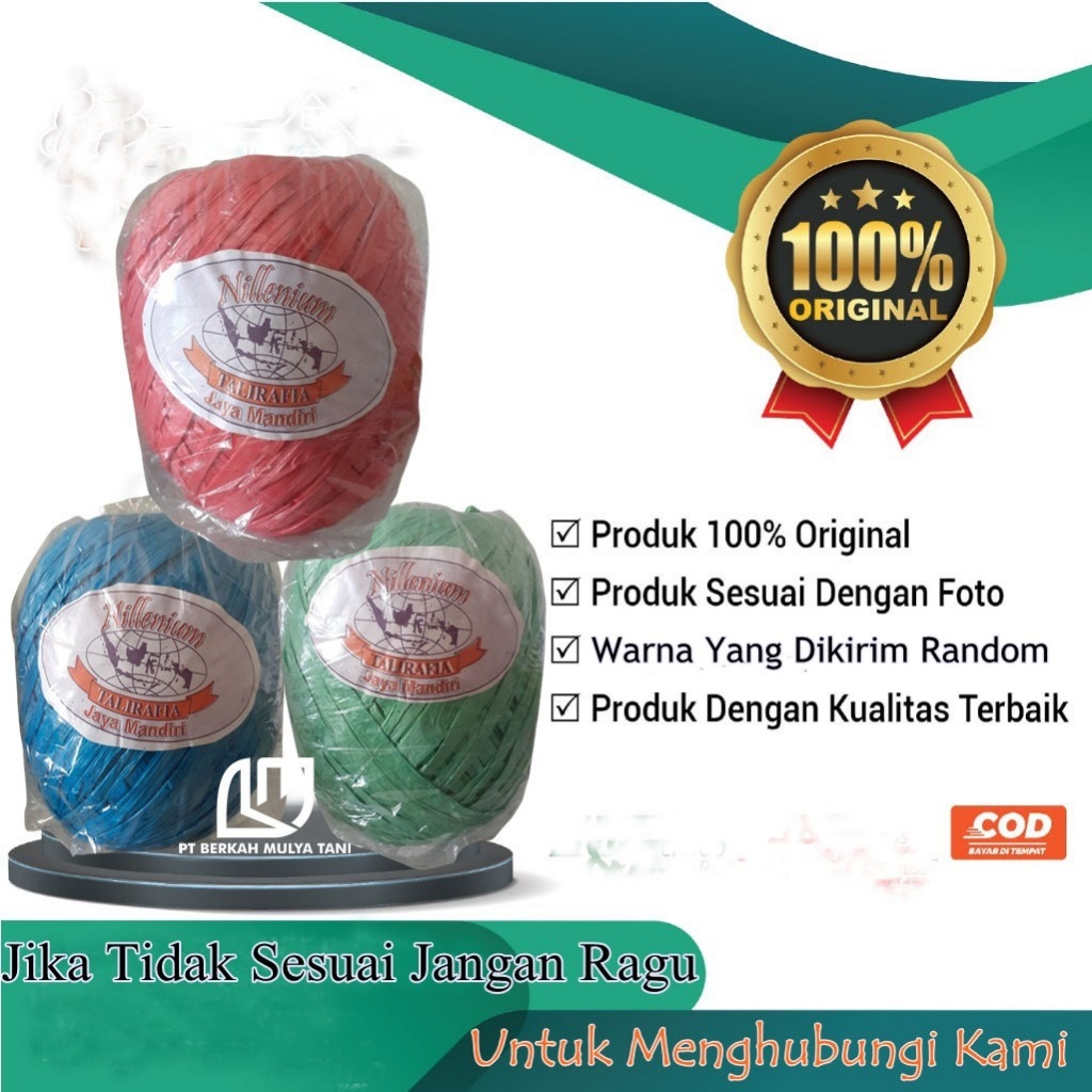 

Tali Rafia Roll Besar Gulung Merk Nilenium Jaya Mandiri 312 Gram
