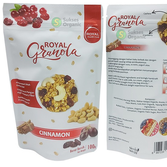 

ROYAL GRANOLA CINNAMON BKS 100 GR