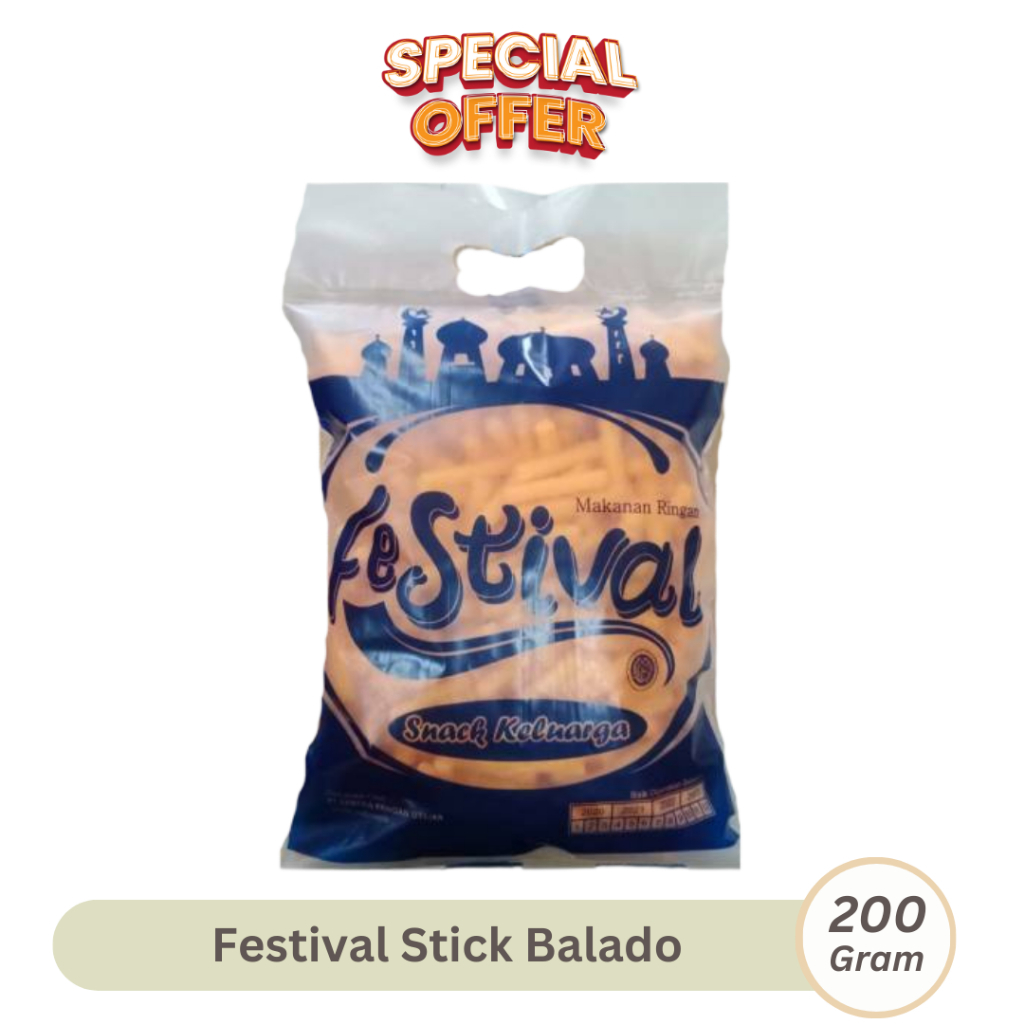 

Festival Snack 200gr Stik Camilan Keluarga Rasa Balado