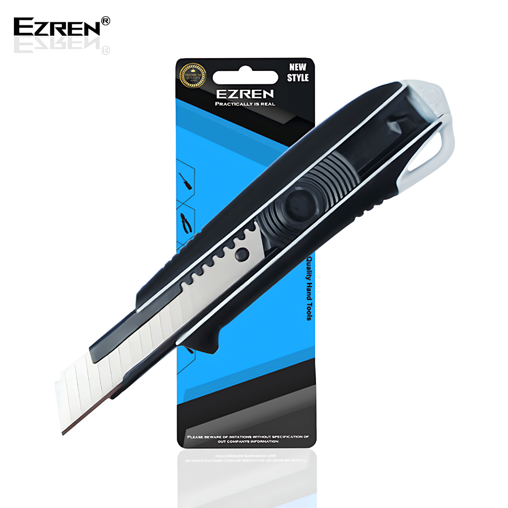 

Ezren EZ-SK3 Cutter Pisau Baja 18mm Auto Self-Locking Pemotong Kertas
