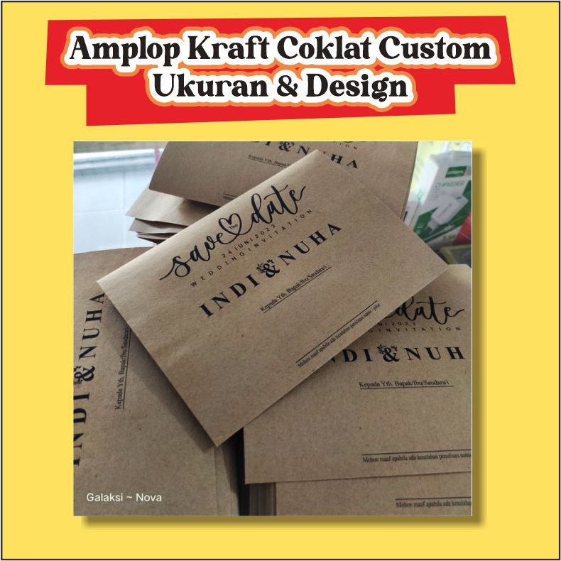 [Custom Ukuran | Custom Design] Cetak Amplop Custom Ukuran Request Suka-Suka | Amplop Undangan | Amp