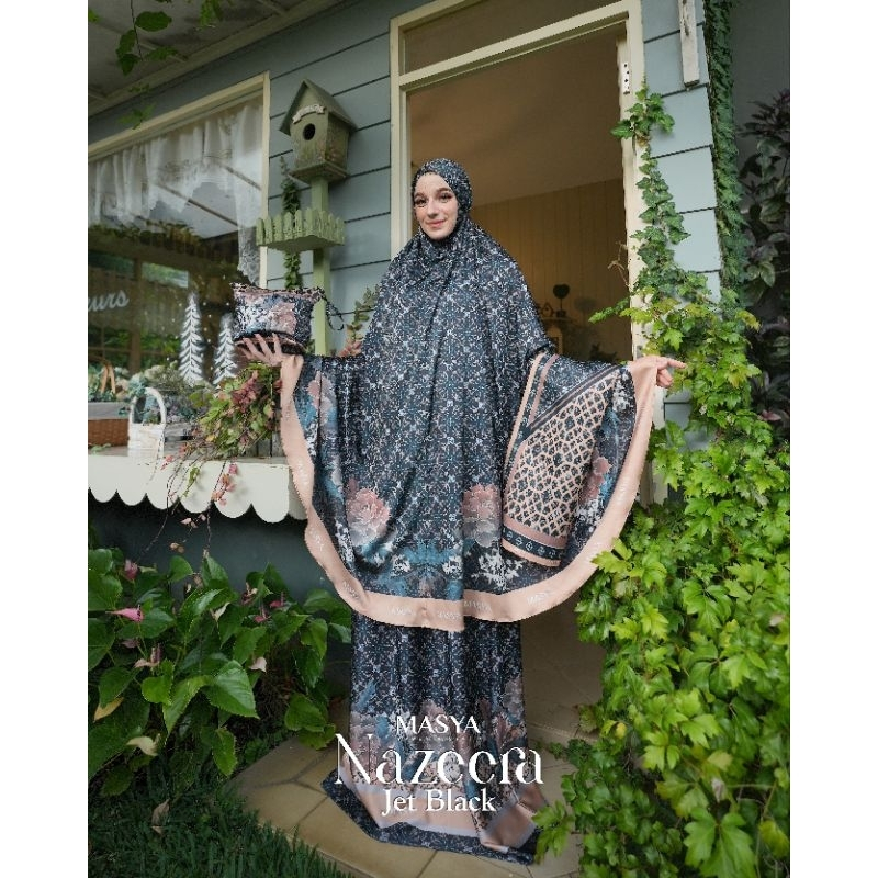 Mukena Mewah Prayer Set Armani Silk Premium Motif Masya Syari Original Terbaru Nazeera Madenia Syari