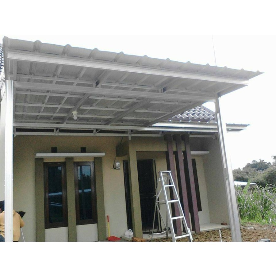 KANOPI MINIMALIS BAJA RINGAN / GALVALUM / SPANDEK / ALDERON MALANG