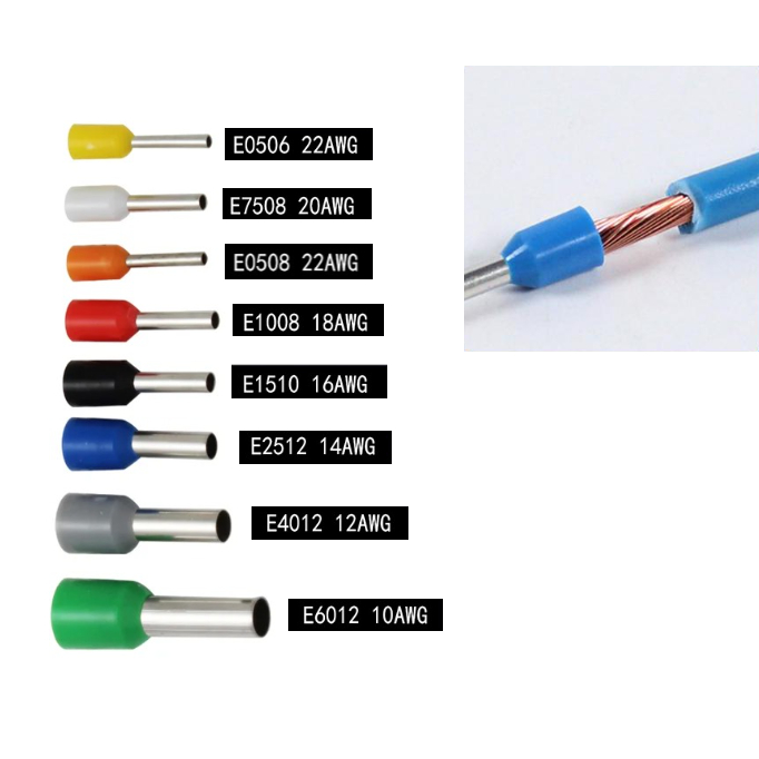 Skun Insulated Ferrules Terminal Block Konektor Cable Kabel Listrik