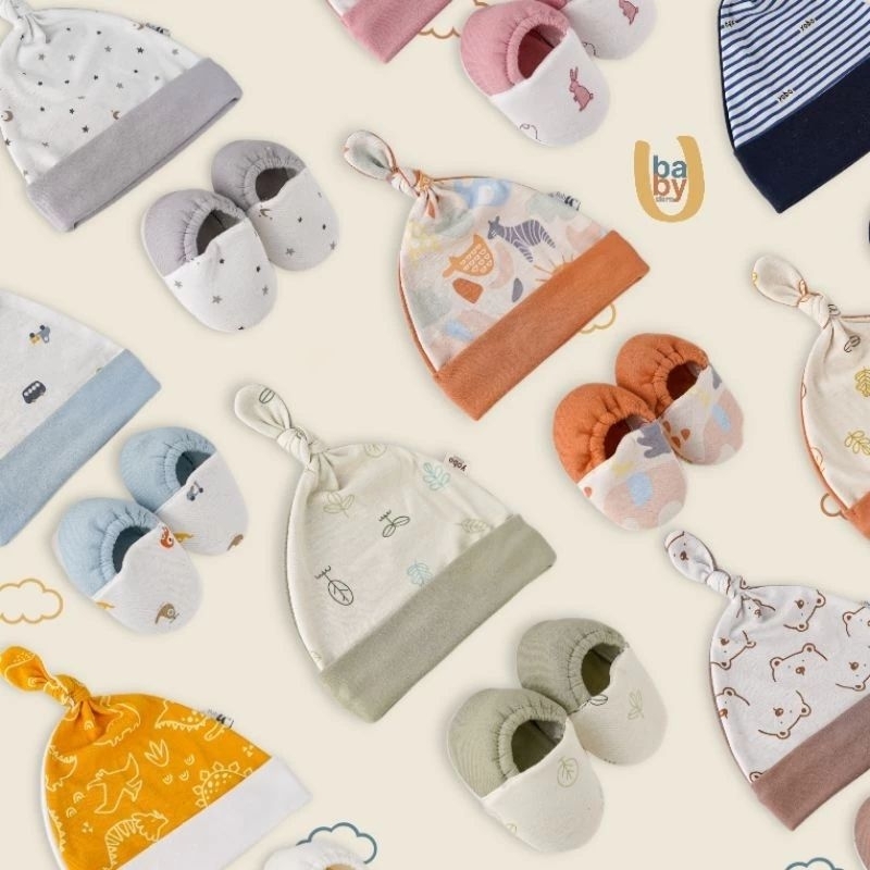 YOBO Baby Shoes & Beanie Set | Set Sepatu Topi Bayi