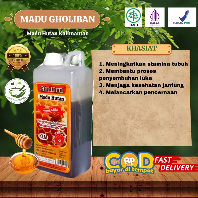 

Madu Gholiban Asli Hutan Kalimantan 1 Kg Madu Campuran Murah Sehat Berkualitas Halal PIRT BPOM
