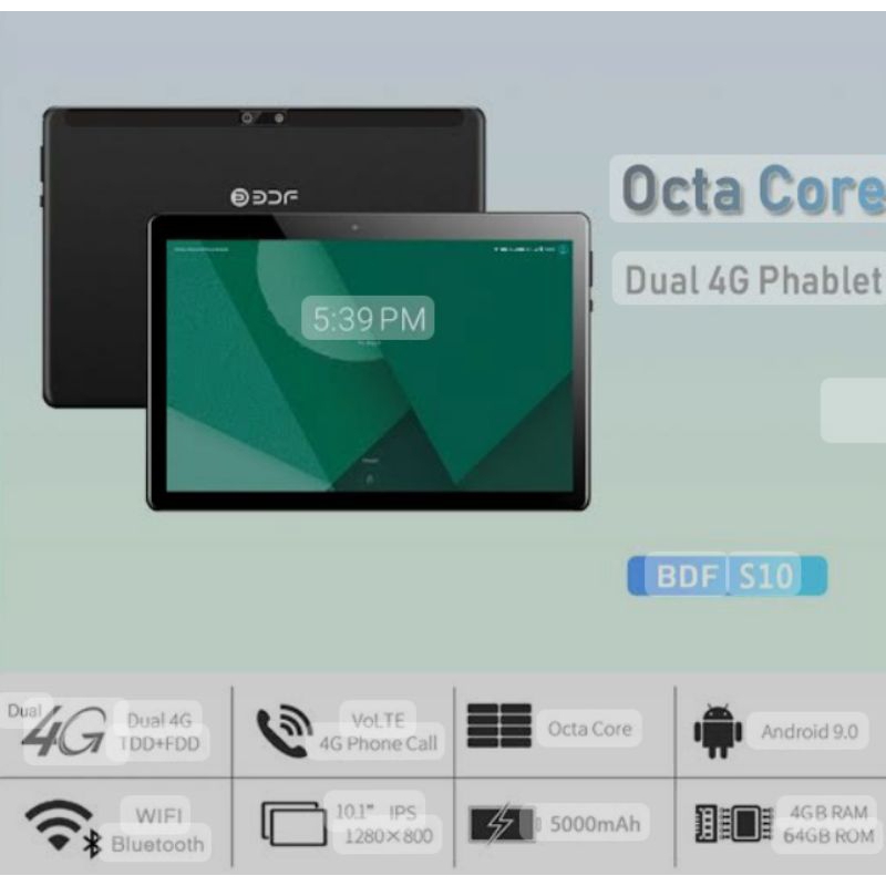hp android 10'' tablet original bdf ram 6gb rom 64gb 4g lte bkn  axon m