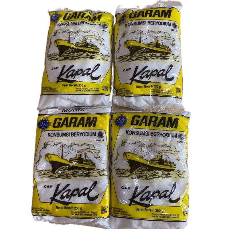 

Garam Dapur Cap Kapal 250gr Garam beryodium Garam Halus