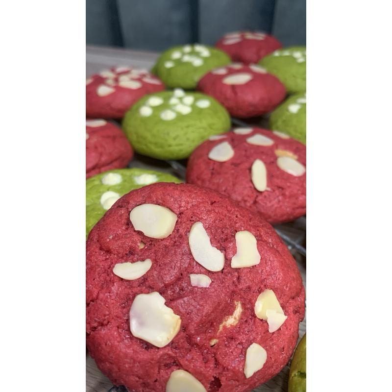 

Almond Red Velvet Soft Cookies