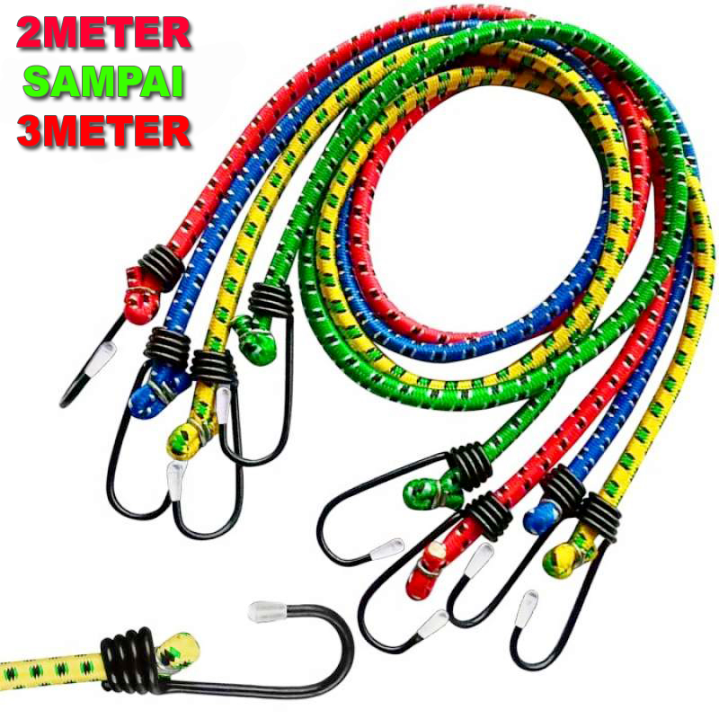 Tali ikat bagasi sepeda motor / karet elastis murah / tali motor 2meter
