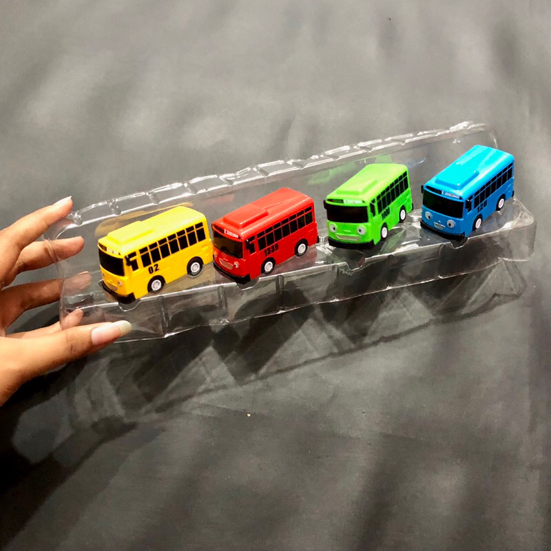 mainan anak bus tayo isi 4 pcs mainan edukasi mobil mobilan bus tayo mini kurnia kado