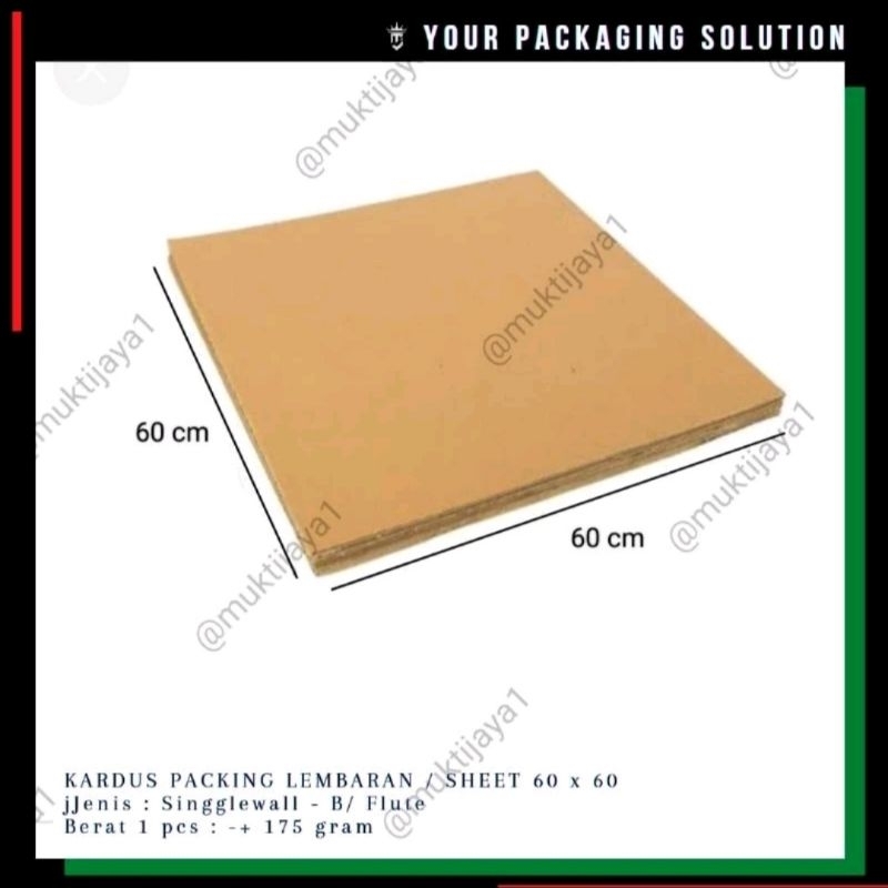 

Sheet Packing • 60x60cm • Kardus/ Karton Lembaran