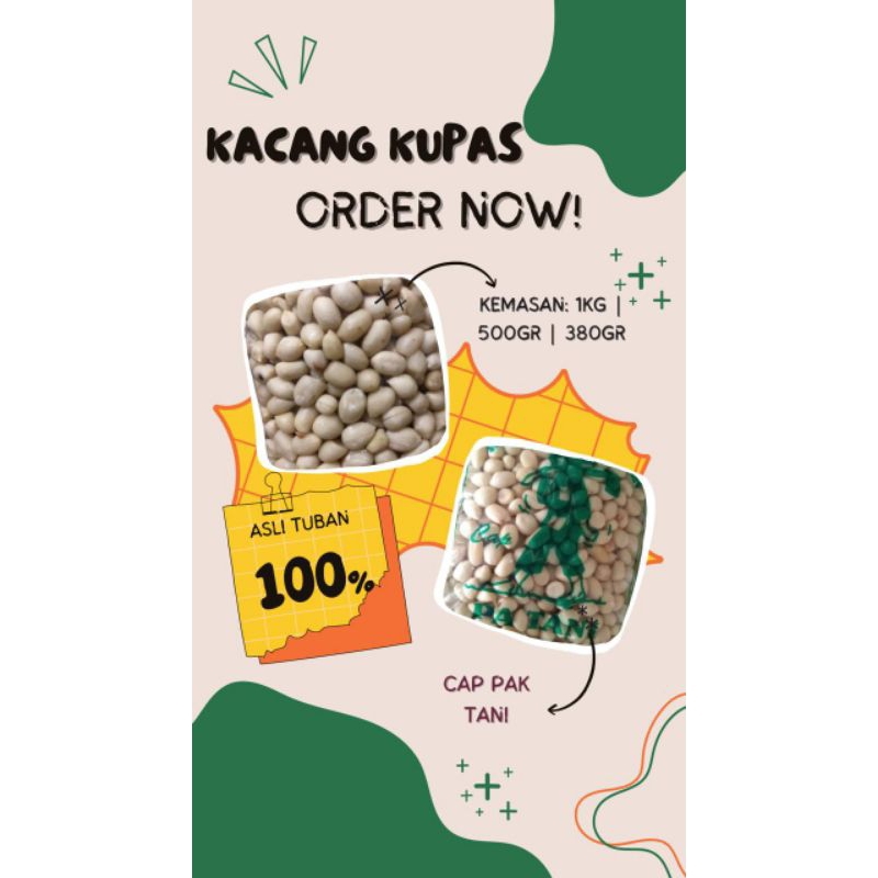 

KACANG KUPAS ASLI TUBAN BERAT 350GR PAKET HEMAT ISI 10 PICS HARGA TERMURAH