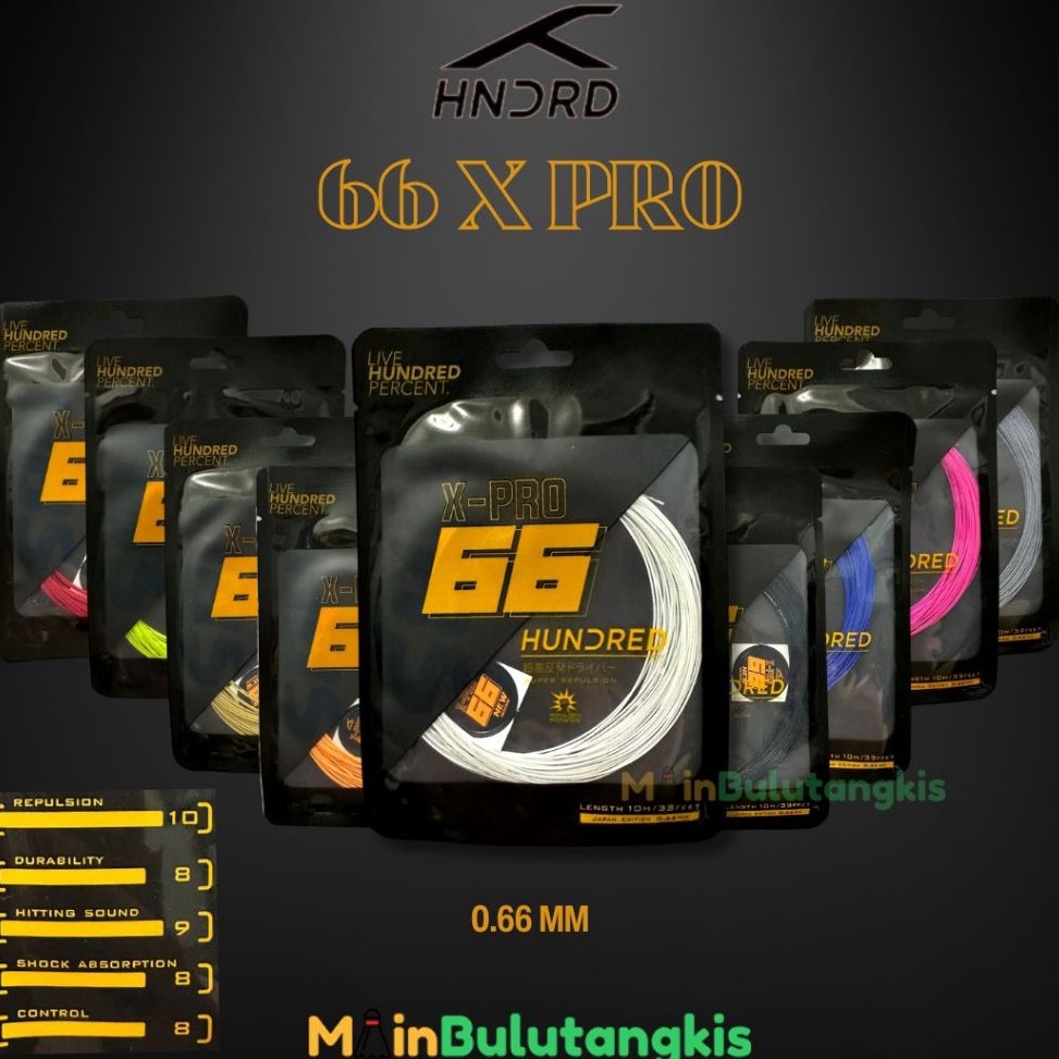 Abc Senar Raket Badminton Hundred 66X PRO 66 X PRO Original