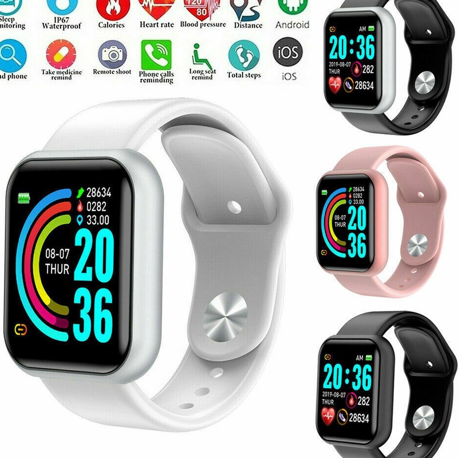 Wcv DGS Smartwatch wanita Y68 Smart watch y68 Smartband Y68 Smart band Y68 w Kualitas Premium