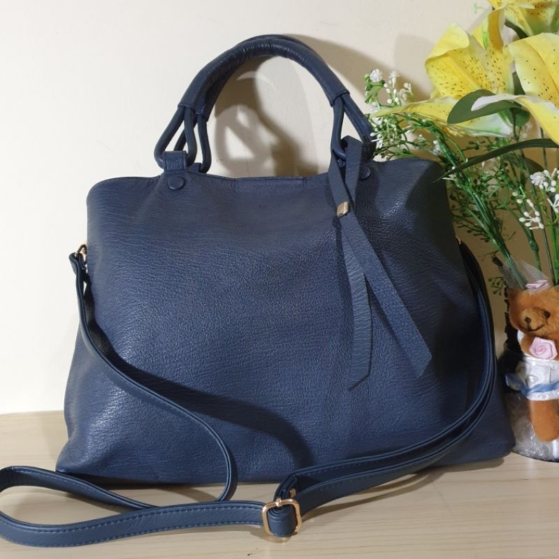 Tas Handbag Kulit Asli Bege Preloved