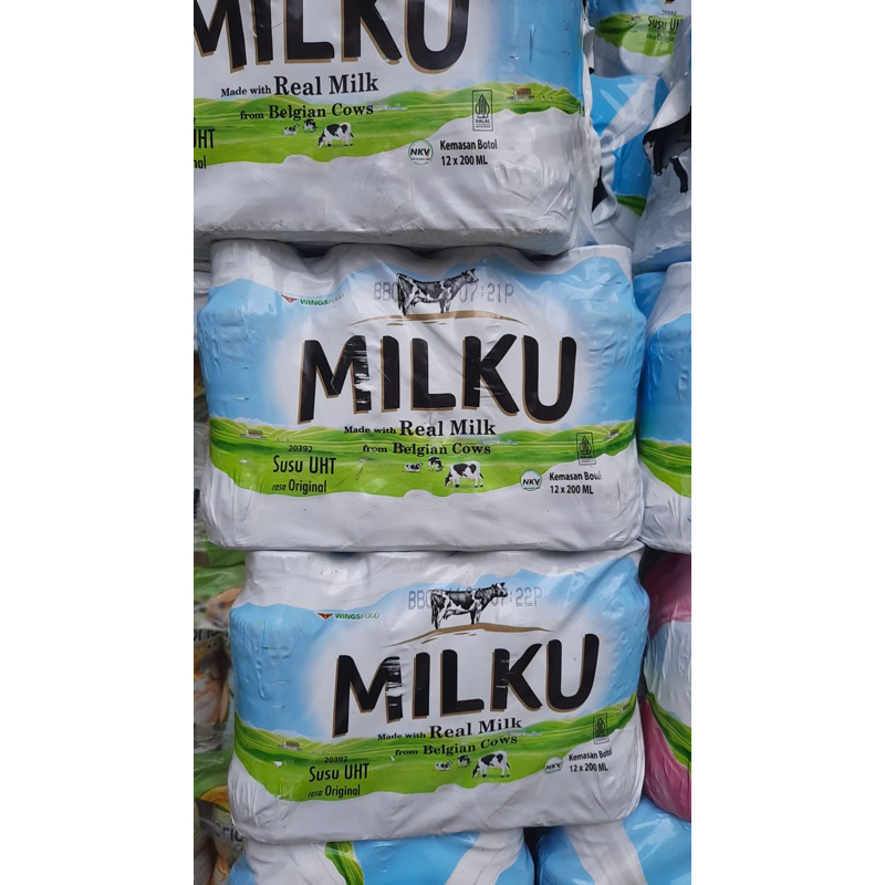 

MILKU REAL MILK BELGIAN COW SUSU PUTIH ISI 12 botol