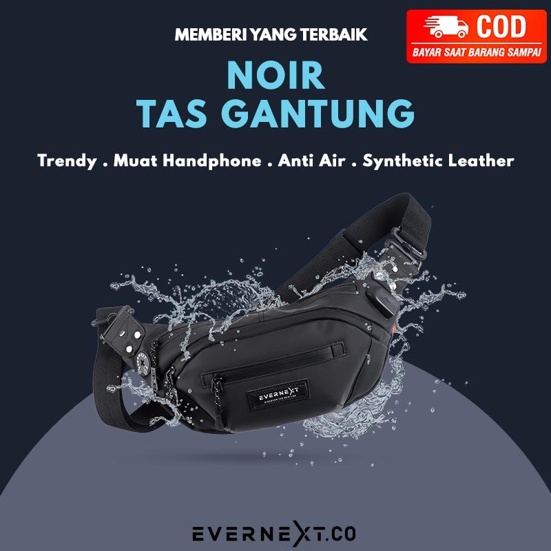 Tas Selempang Pria WB NOIR Synthetic Leather Aman Anti Air Anti Sobek