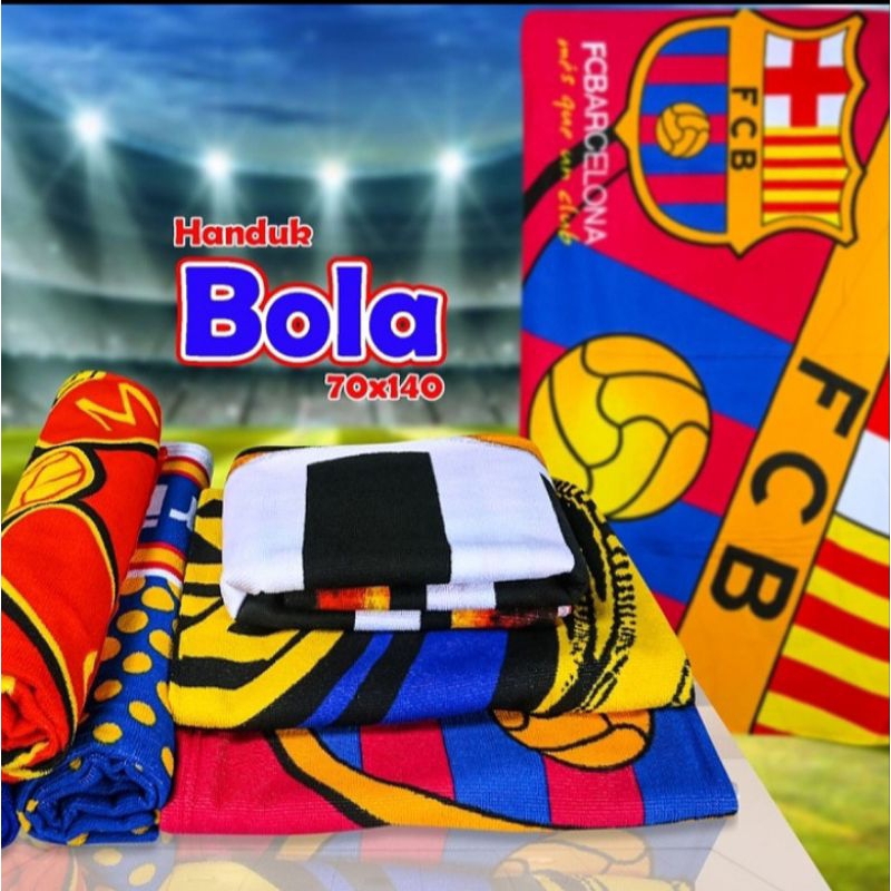Handuk Mandi Bola Letonia / Handuk Bola Club 70x140 cm / Handuk Mandi Karakter Boneka Lucu