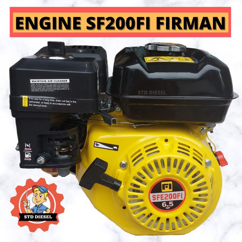 GASOLINE ENGINE SF200FI MERK FIRMAN MESIN BENSIN GX200 FIRMAN MESIN PENGGERAK STAMPER PERAS TEBU TAM