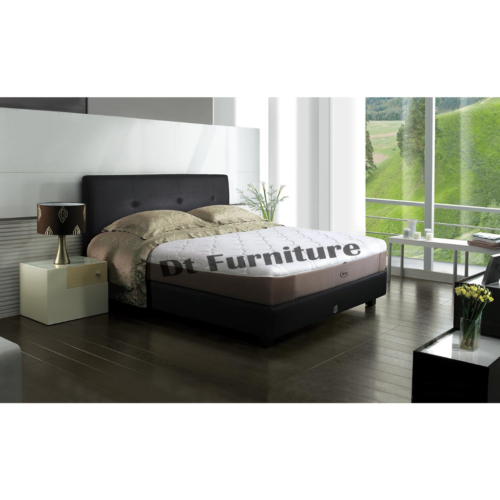 Serta Bed Set (Divan + Sandaran) Denver 160 x 200 Bedframe Saja
