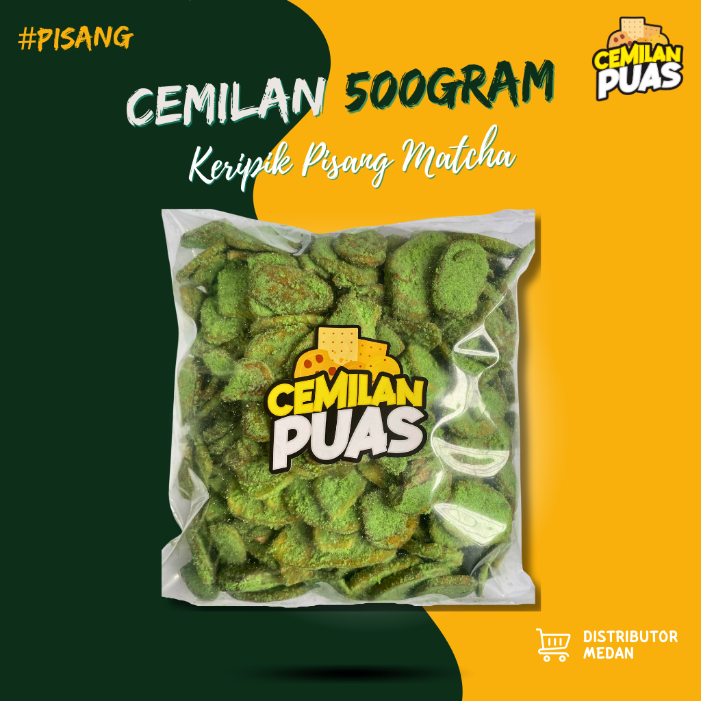 

[READY MEDAN] Keripik Pisang Matcha (500gr)