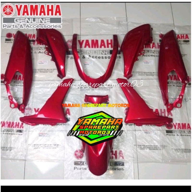 Cover body body halus varian yamaha Nmax 155 Nmax old Merah glossy original 2DP