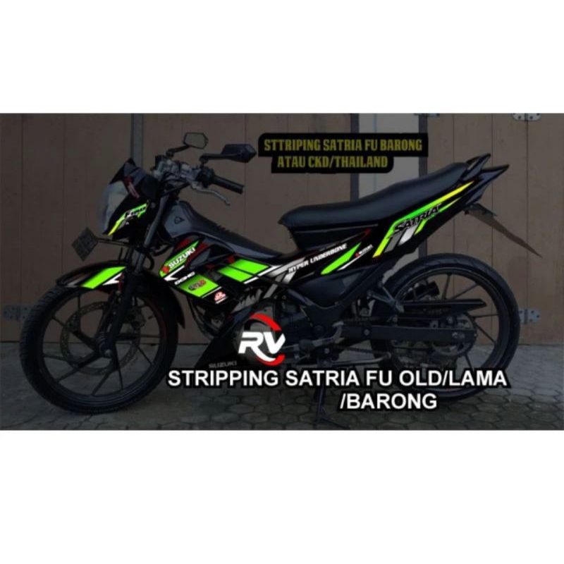 Striping Satria Fu Variasi Stiker Motor Suzuki Satria F Old Barong 2010- 2012 Lis Body Motor