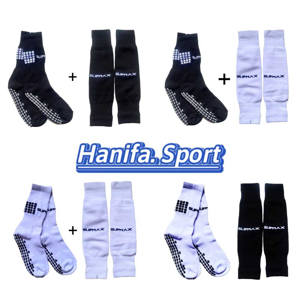 Paket Kaos Kaki Bola Futsal Antislip Pendek SLIPMAX JUNIOR Dan Sambungan Kaos Kaki Anak / Paket Kaos