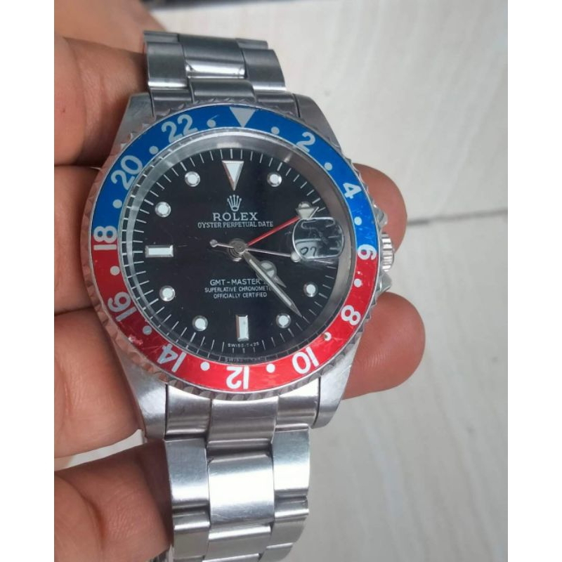 jam rolex GMT master pepsi automatic