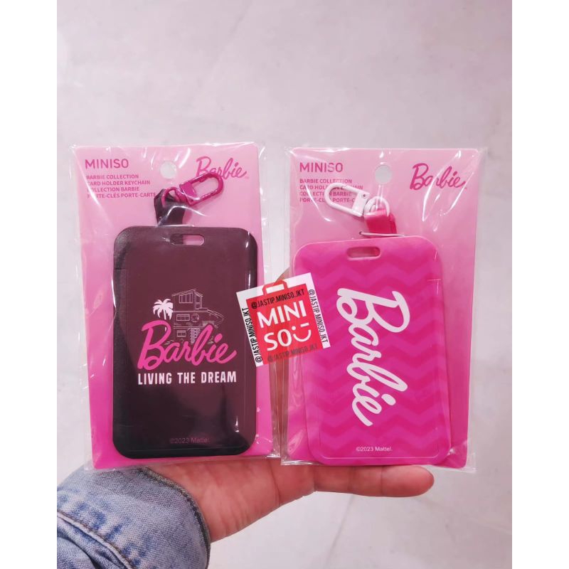 

MINISO Card Holder / Keychain BARBIE Collection (Pink / Black)
