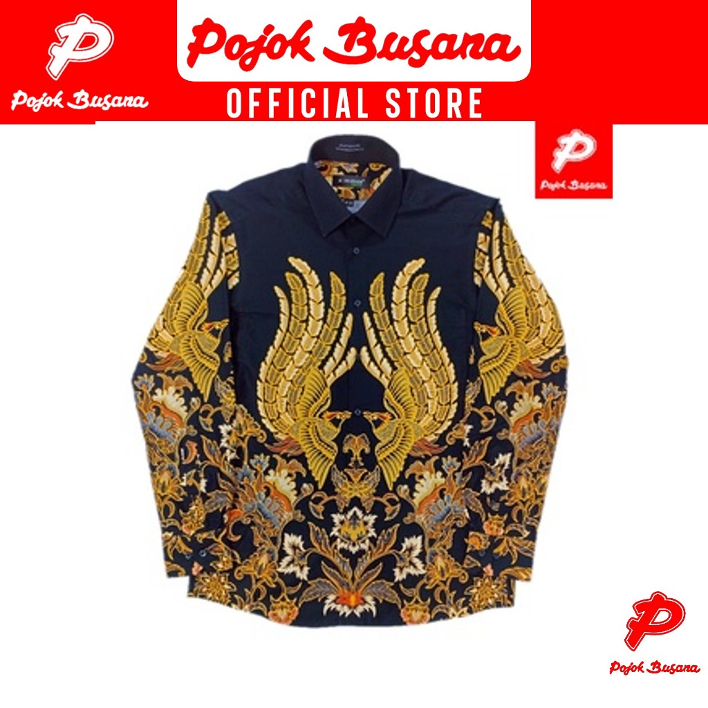 Pojok Busana Alisan Kemeja Lengan Panjang Batik Pria Slim Fit Art 224, 397