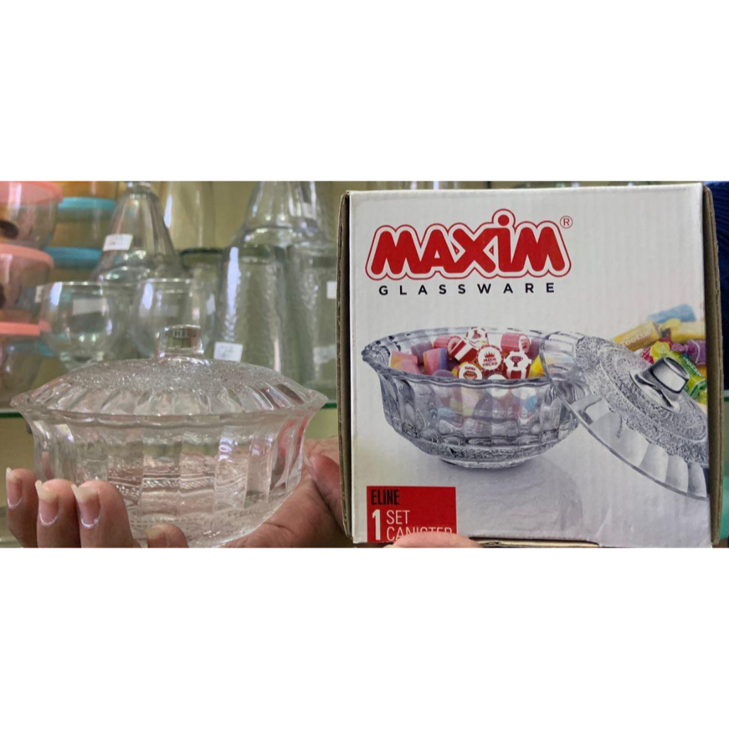 Kado Pernikahan Tempat Permen Maxim Glassware 1 Set